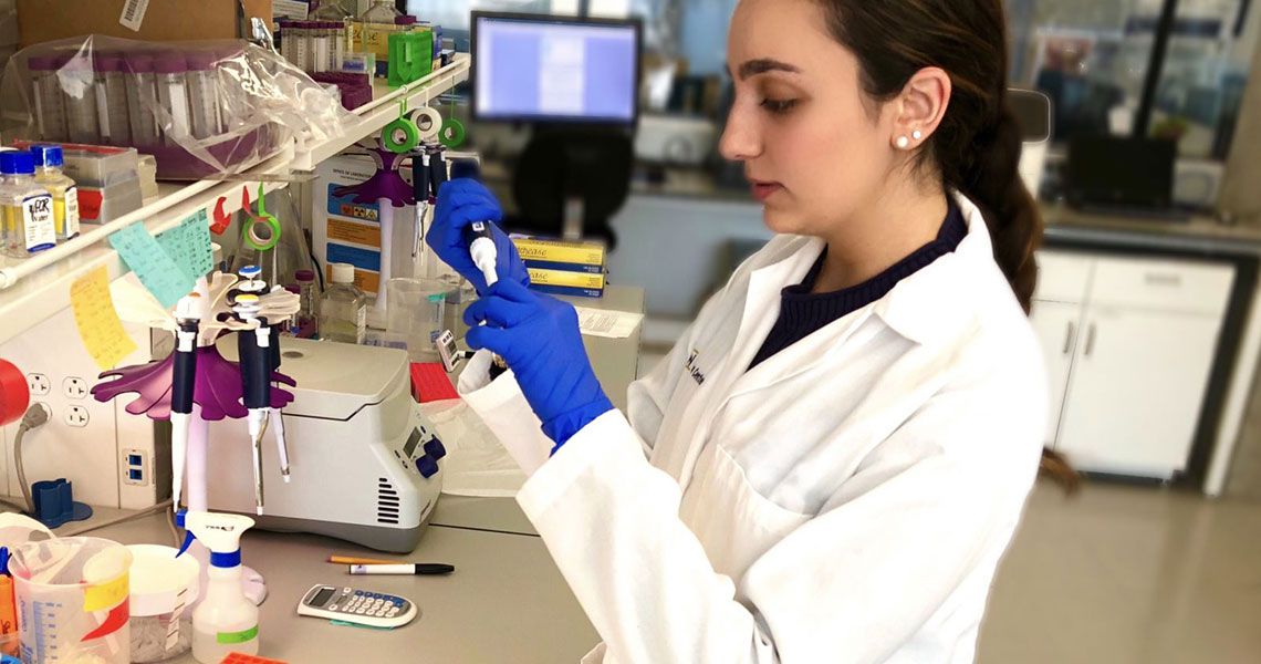 Person working in the lab